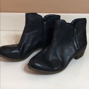 Black Leather Lucky Brand booties